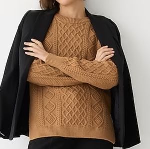 J crew cotton cable knit sweater